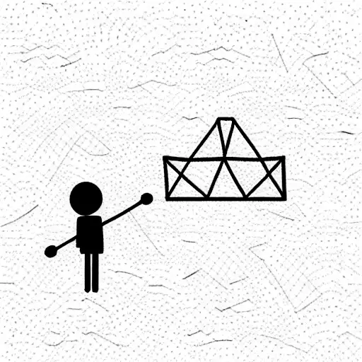 stickman building tattoo design idea