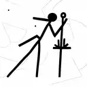 stickman laying bricks tattoo design idea