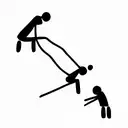 stickman laying bricks tattoo design idea