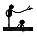 stickman laying bricks tattoo design idea