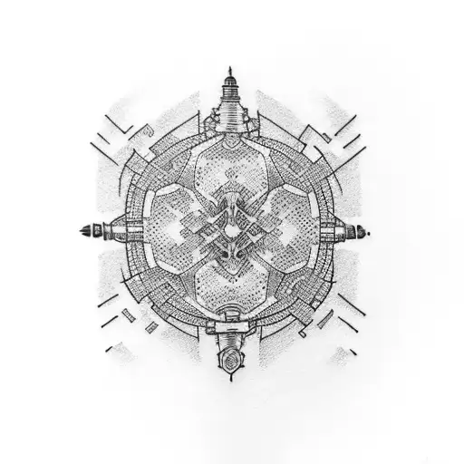 microscope tattoo design idea