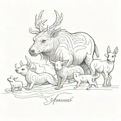 animals and quote 'different breed' tattoo design idea