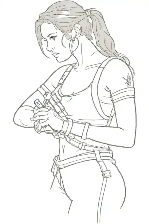 Lara croft tattoo design idea