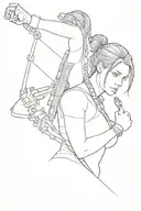 Lara croft tattoo design idea