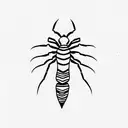 one line scorpio tattoo design idea