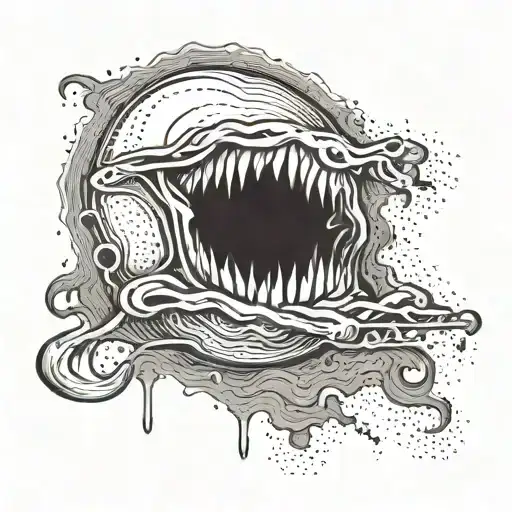 ruptured chrome , deep unknown tattoo design idea