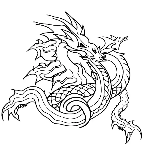 small dragons tattoo design idea