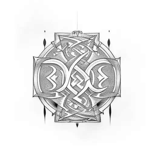 wheat crest with the year 2000 in old English font in the middle  tattoo design idea