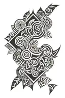 Polynesian tribal patterns tattoo design idea