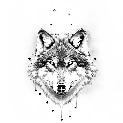 Wolf heart mind tattoo design idea