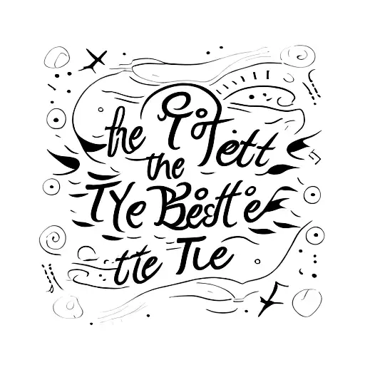the words "try to meets the best" tattoo design idea