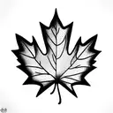 Maple Leaf tattoo design idea