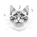 Firecrackers black cat tattoo design idea