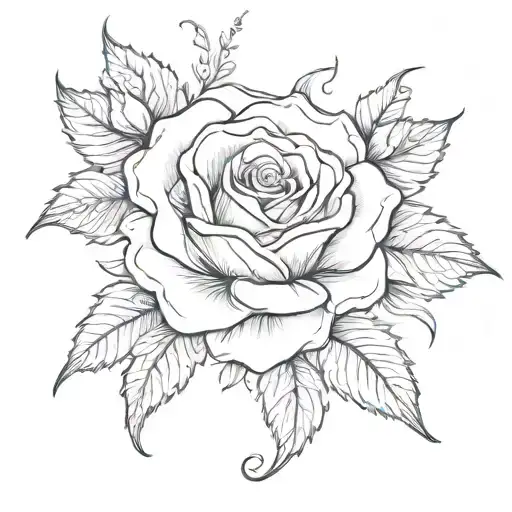 Sketching a paisley pattern that transforms into a rose tattoo tattoo design idea