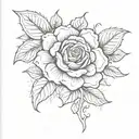 Sketching a paisley pattern that transforms into a rose tattoo tattoo design idea