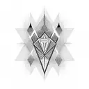 Diamond tattoo design idea