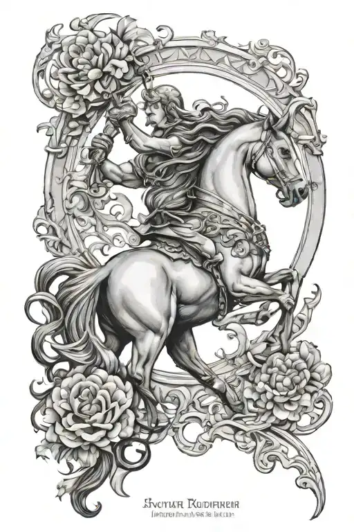  zodiac sign Sagittarius with roman numerals 2003 Roman numerals tattoo design idea
