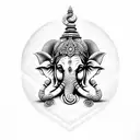 Hindu god Ganesh in an optical illusion design tattoo design idea