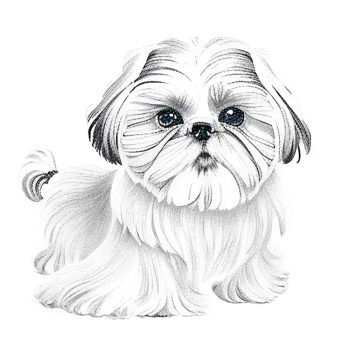 a shih tzu tattoo design idea