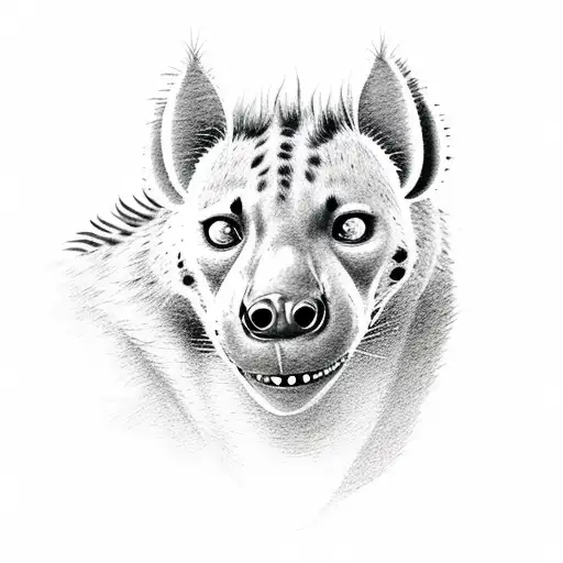 hyena monster  tattoo design idea