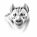 hyena monster  tattoo design idea