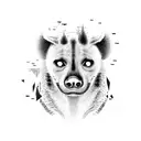 hyena monster  tattoo design idea
