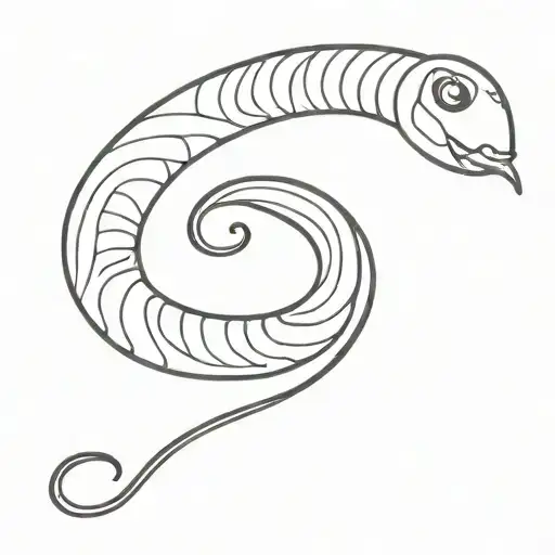 worm coming tattoo design idea
