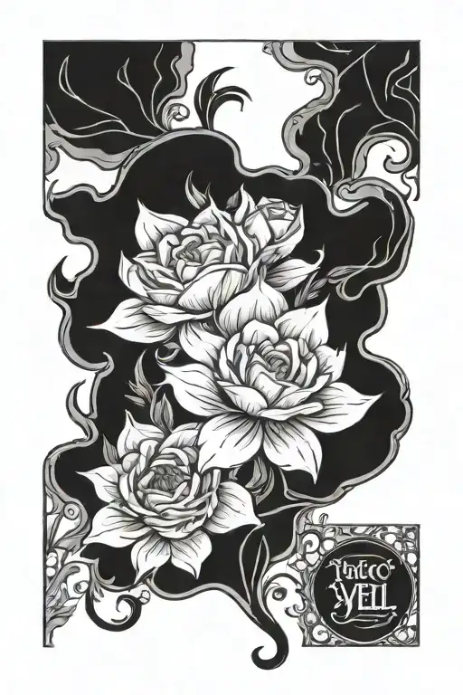 pierce the veil flowers tattoo design idea