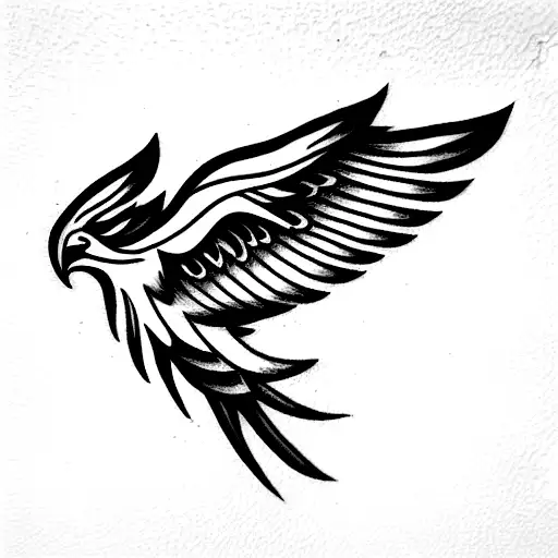 Simplistic Hawk Tattoo on Arm