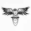 hawk tattoo design idea