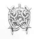 Thors Hammer tattoo design idea