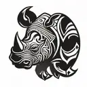 rhino tattoo design idea