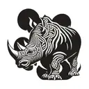 rhino tattoo design idea