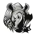 rhino tattoo design idea