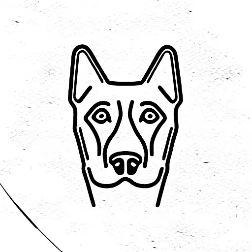 mixed labrdor dog road trip america tattoo design idea