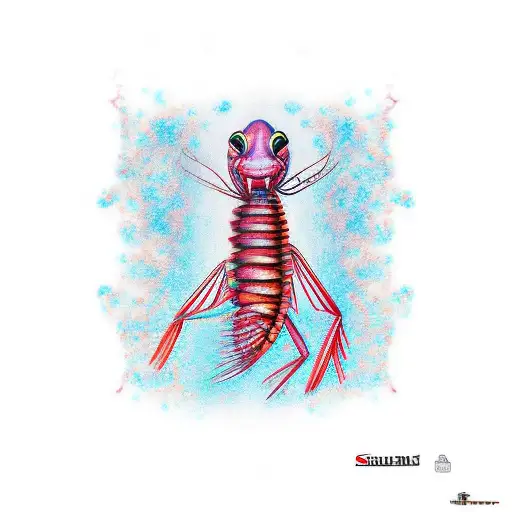 shrimps  tattoo design idea