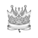 A K-pop idol with a crown made of musical notes tattoo design idea