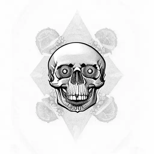 $100 bill roses with evil skulls dollar signs around skull hour glass  tattoo design idea