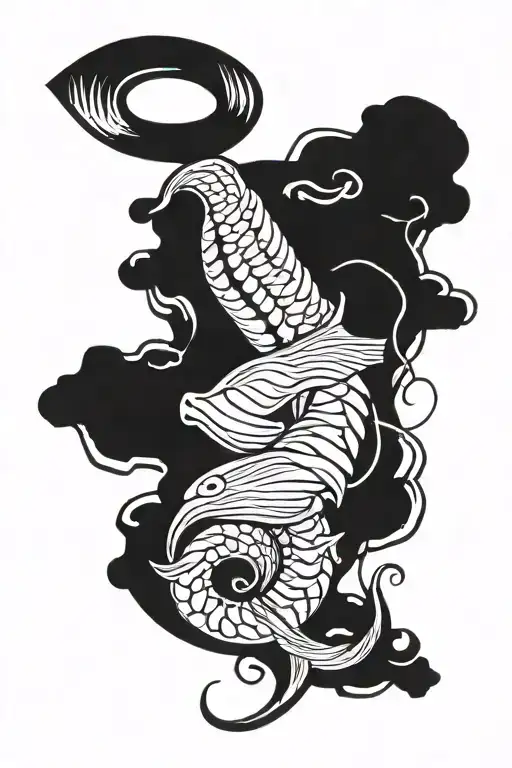 fishing hook and infinity sign   tattoo design idea