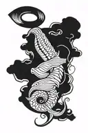fishing hook and infinity sign   tattoo design idea