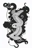 fishing hook and infinity sign   tattoo design idea