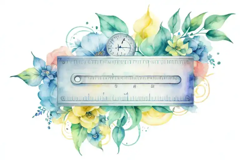 ruler measuring device tattoo design idea