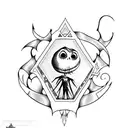 jack skellington, oogie boogie, Sally  tattoo design idea