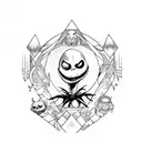 jack skellington, oogie boogie, Sally  tattoo design idea