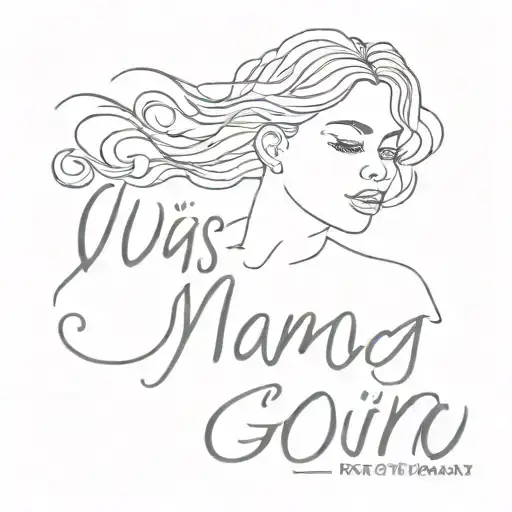 the words "whats goin on mama" tattoo design idea