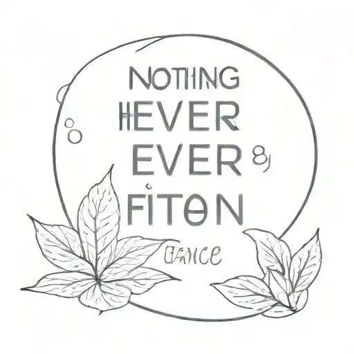 nothing ever happens by chance tattoo design idea