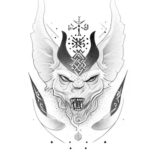 el nombre Andrea que tenga una temática de vikingos  tattoo design idea