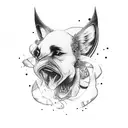 "Andrea" que tenga una temática de vikingos  tattoo design idea