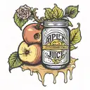 apple juice wrld tattoo design idea