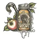 apple juice wrld tattoo design idea
